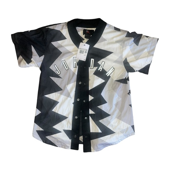 Air Jordan UNISEX Esentials Snap Button Jersey Top FB7338-200 Loose Fit XS - Picture 4 of 6